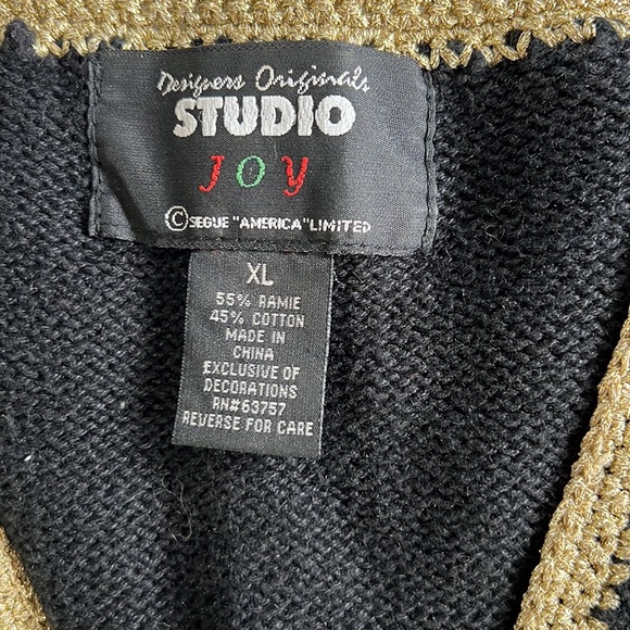 Vintage Designer Originals Studio Sweater Vest Ugly Sweater Size XL - Picture 5 of 5